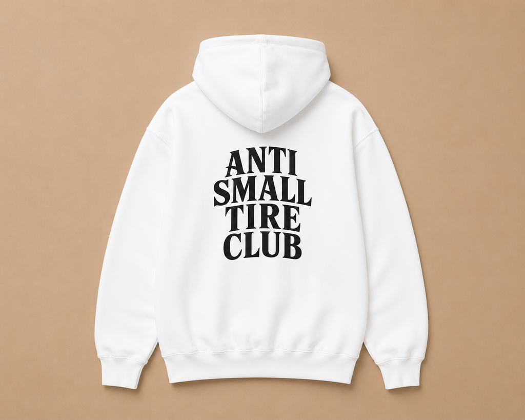 Anti Small Tire Club White Hoodie